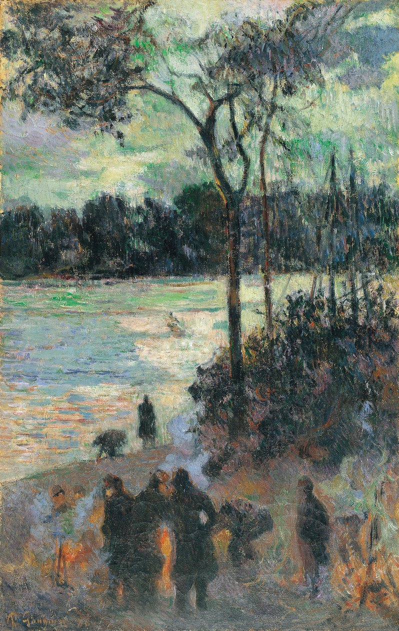 Tuli joen rannalla, 1886 tekijältä Paul Gauguin