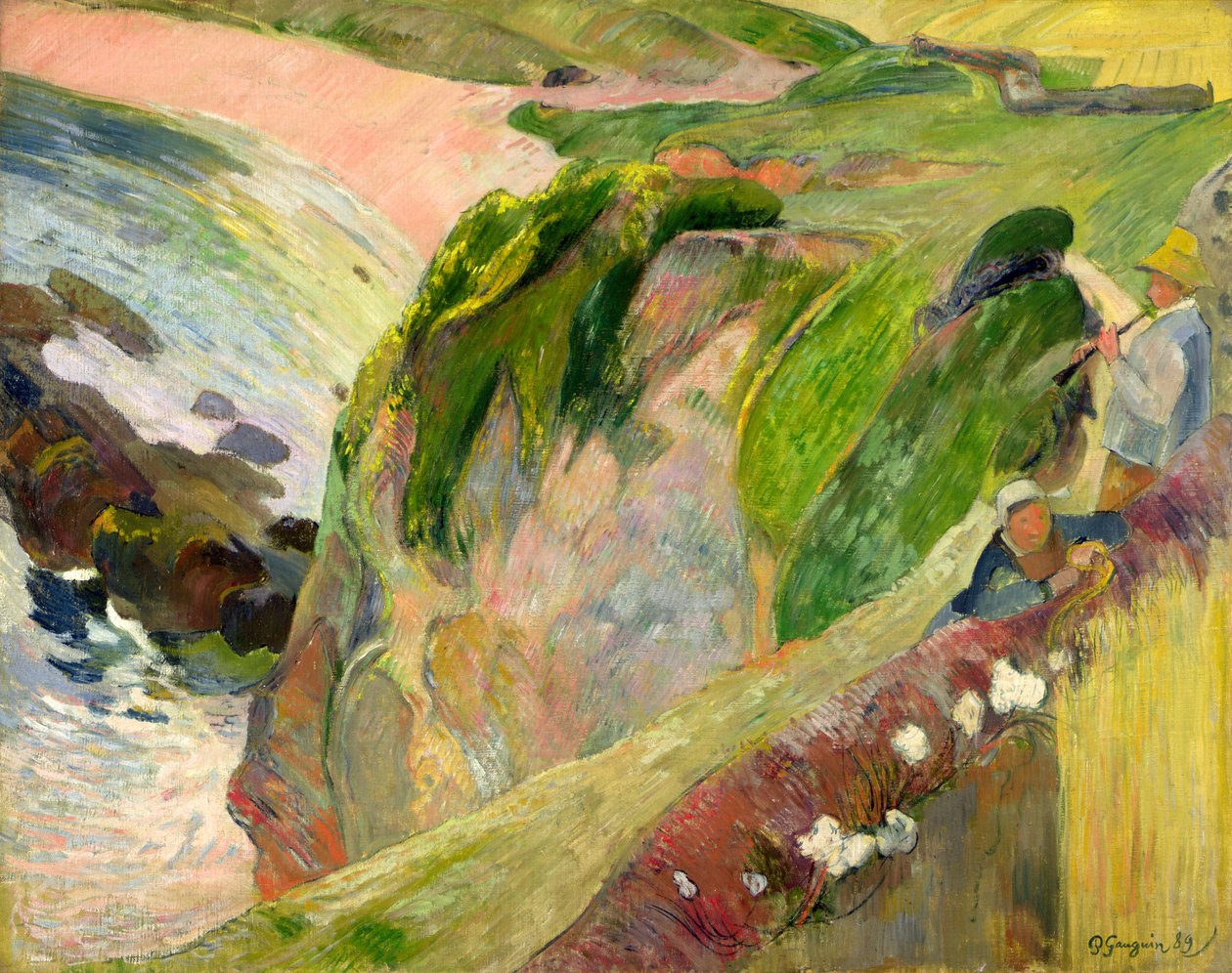 Flageolet-soitin kalliolla tekijältä Paul Gauguin