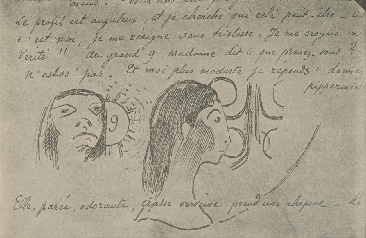 Profiili on kulmikas, 1936 tekijältä Paul Gauguin