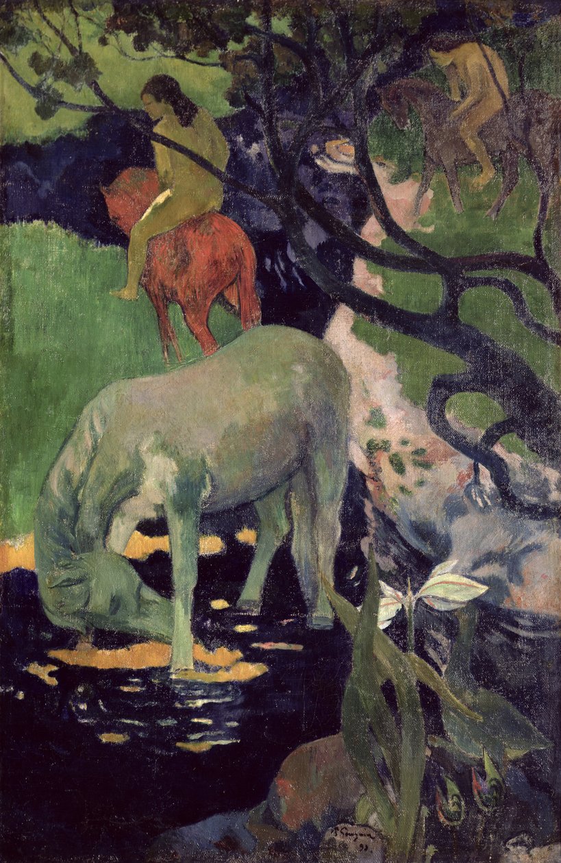 Valkoinen hevonen, 1898 tekijältä Paul Gauguin