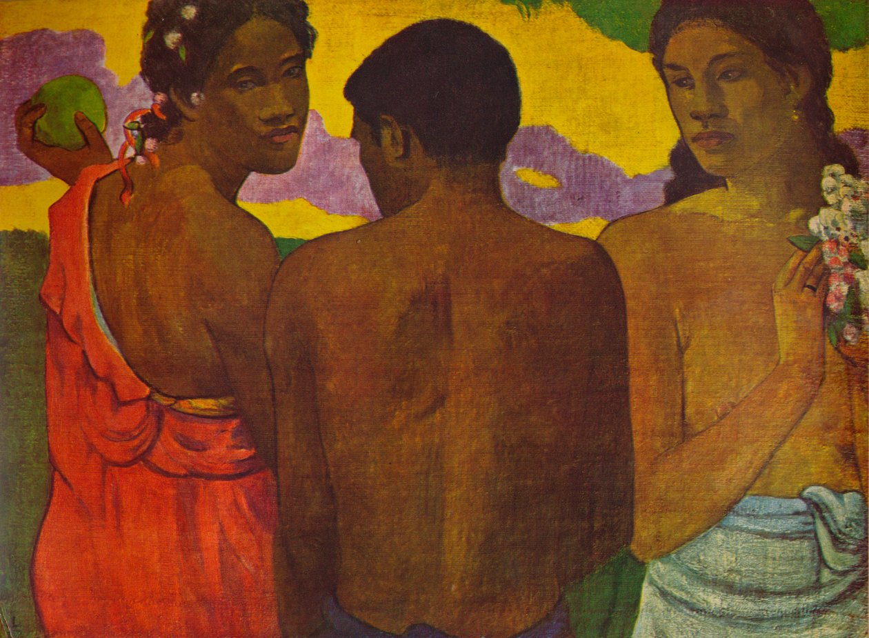 Kolme tahitilaista, 1899 1935 tekijältä Paul Gauguin