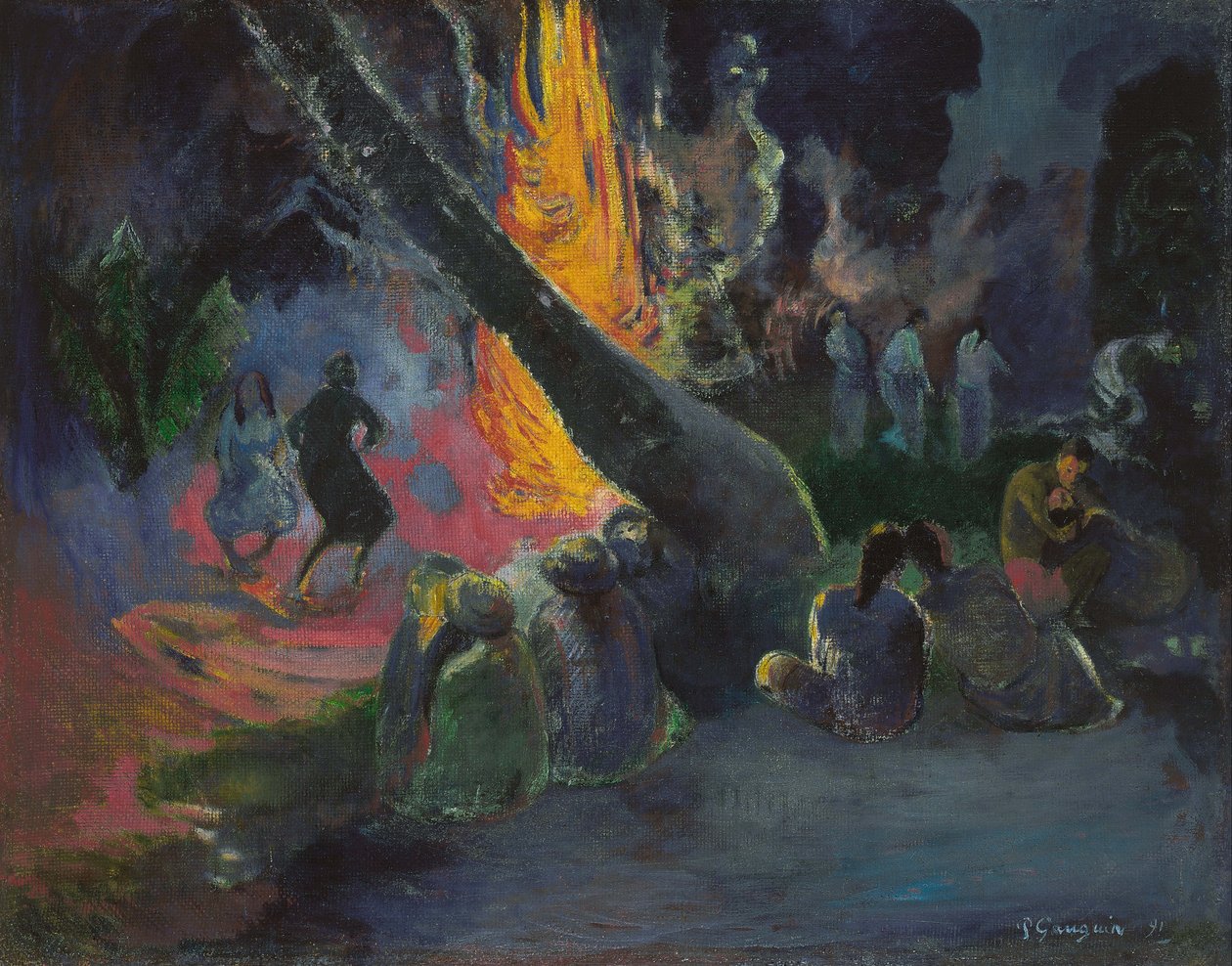 Upa upa The Fire Dance, 1891. tekijältä Paul Gauguin