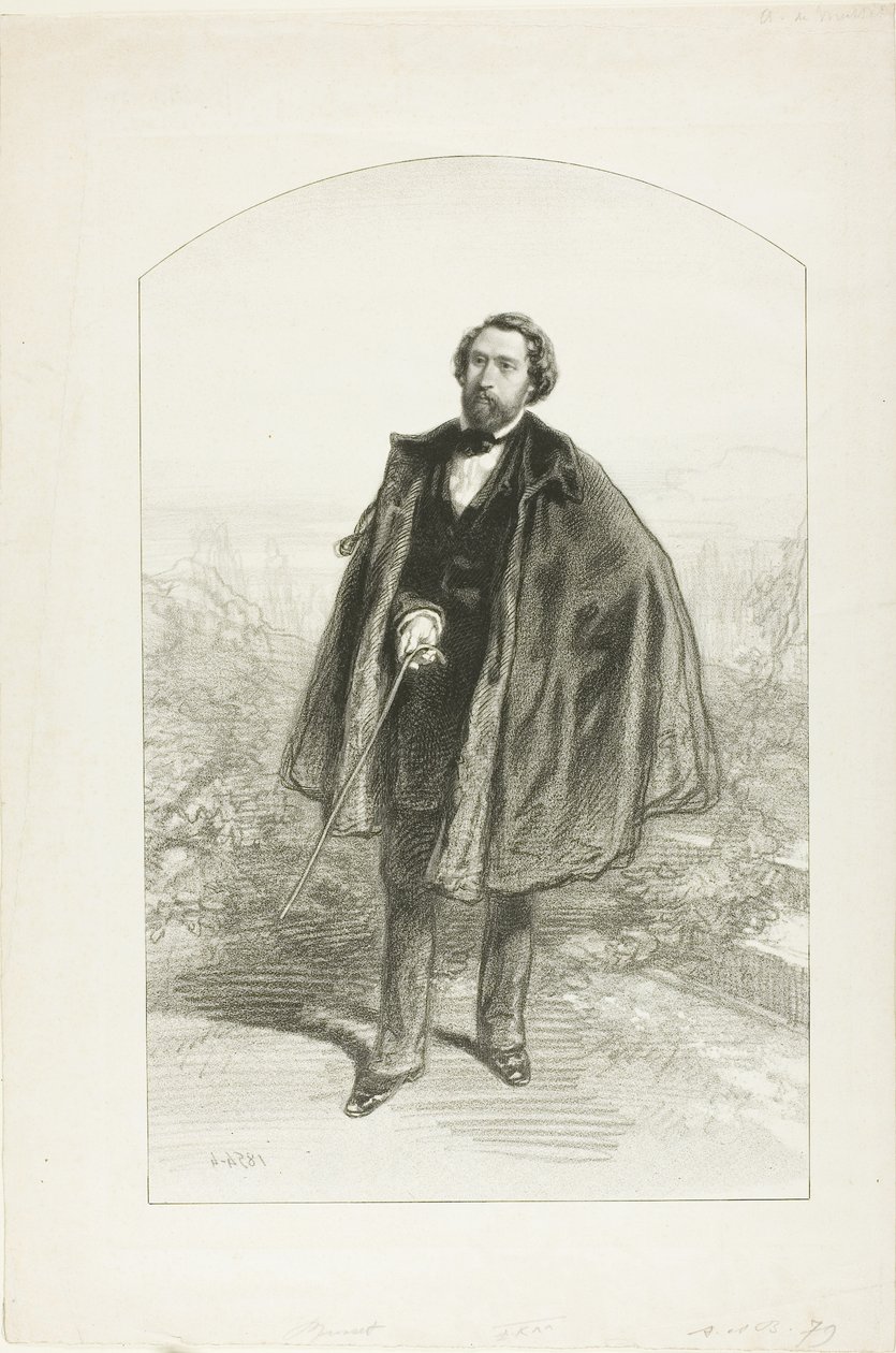 Alfred de Musset tekijältä Paul Gavarni