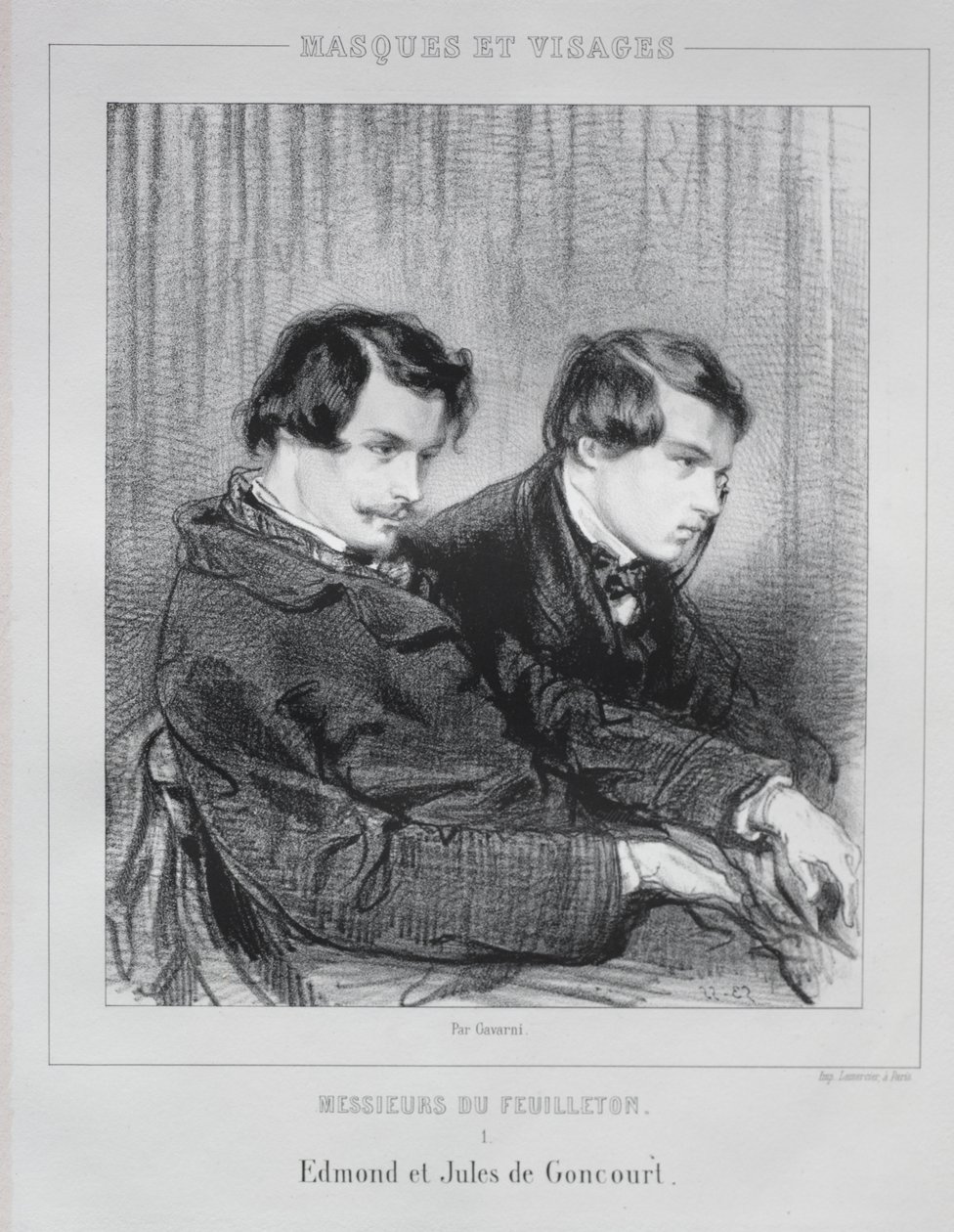 Edmond ja Jules de Goncourt, 1853. tekijältä Paul Gavarni