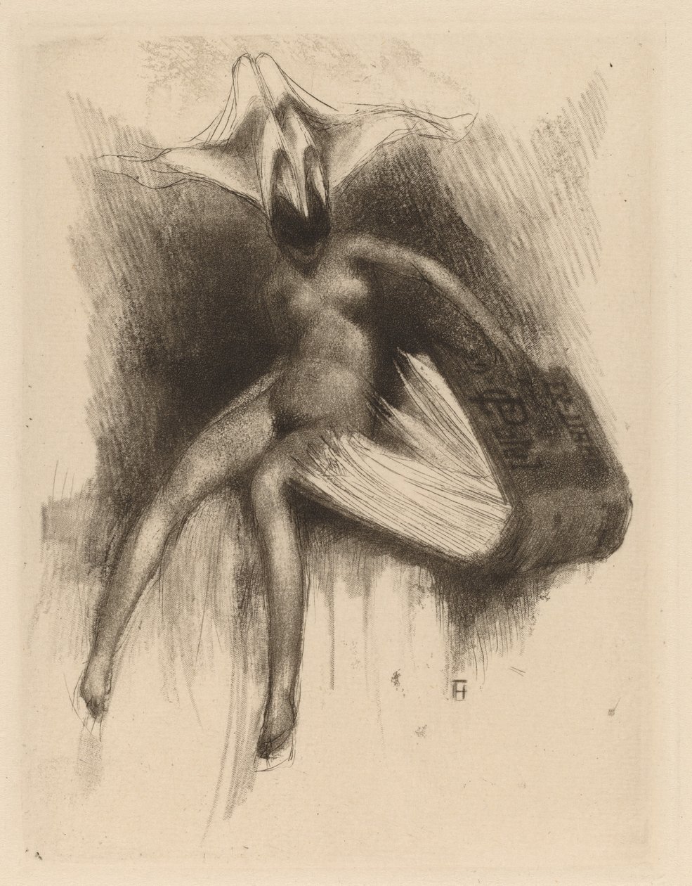 Ex Libris C. Patel tekijältä Paul Gavarni