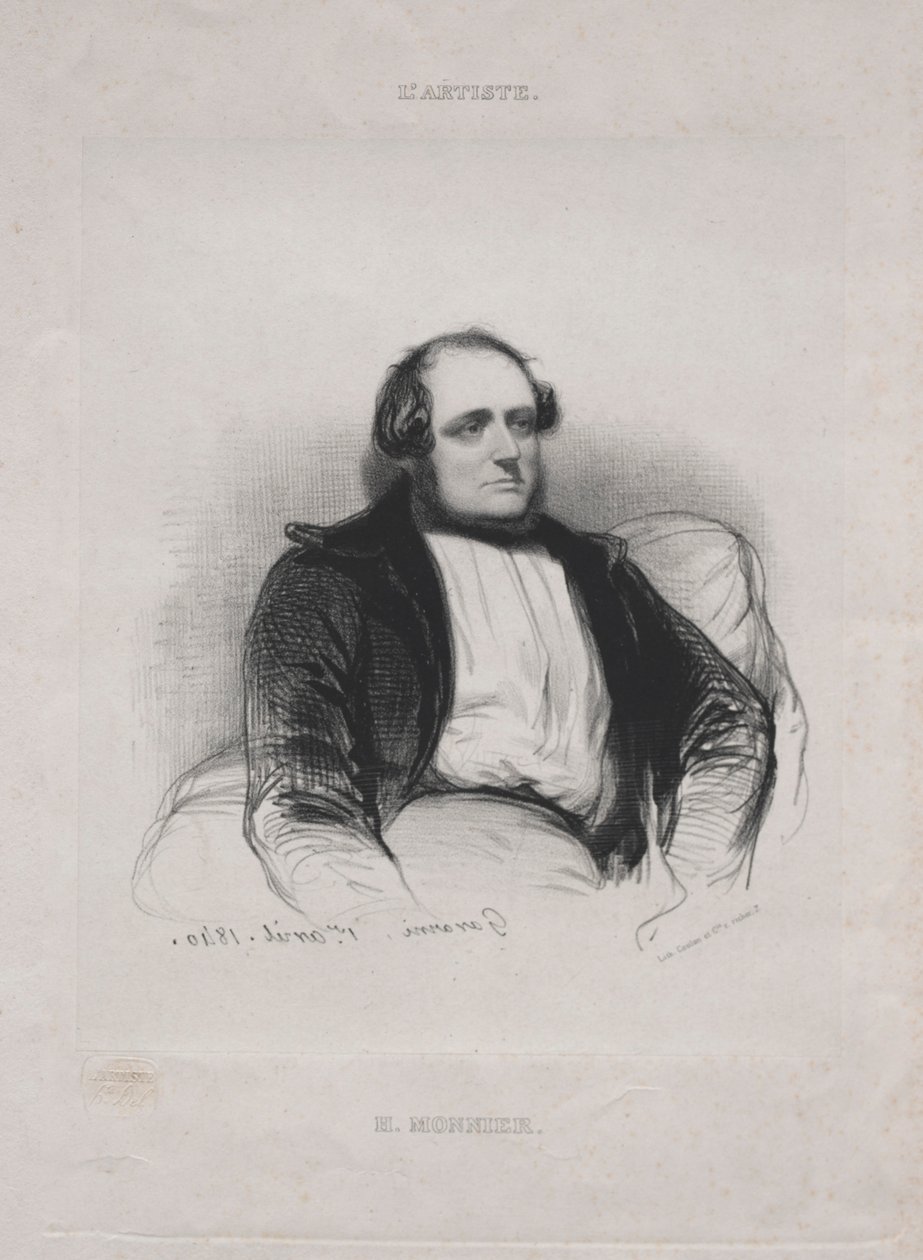 Henri Bonaventure Monnier, 1840. tekijältä Paul Gavarni