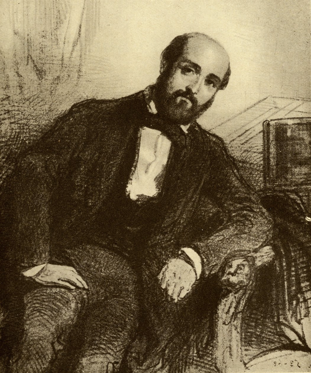 Henry Murger (1822-61) tekijältä Paul Gavarni