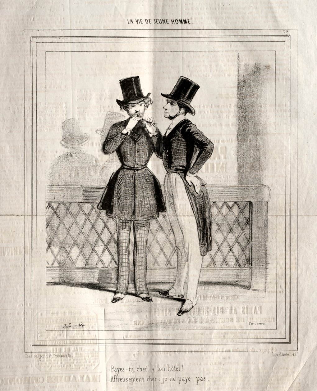 Nuoren miehen elämä, 1842. tekijältä Paul Gavarni