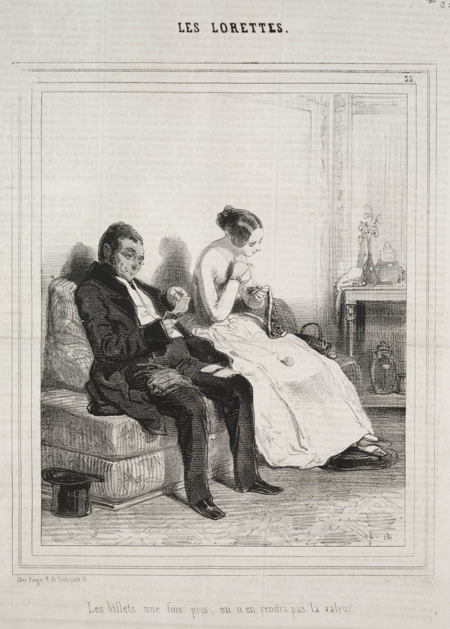 The Lorettes, 1842. tekijältä Paul Gavarni