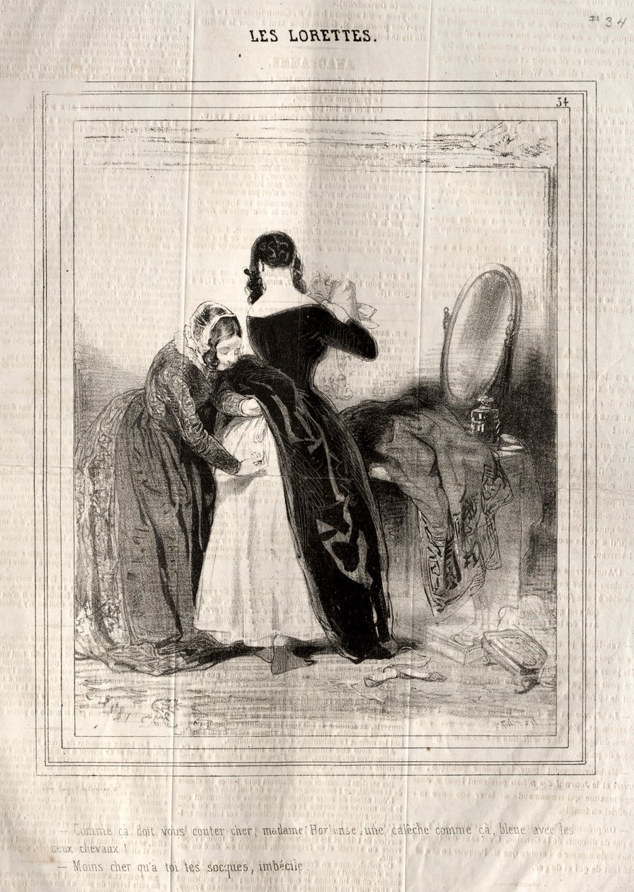 The Lorettes, 1842. tekijältä Paul Gavarni