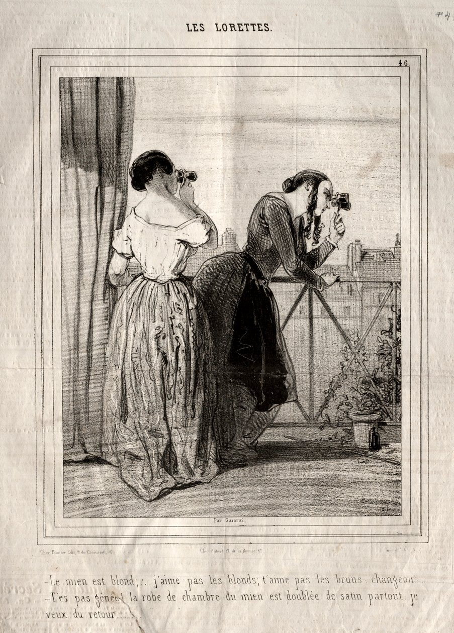 The Lorettes, 1842. tekijältä Paul Gavarni