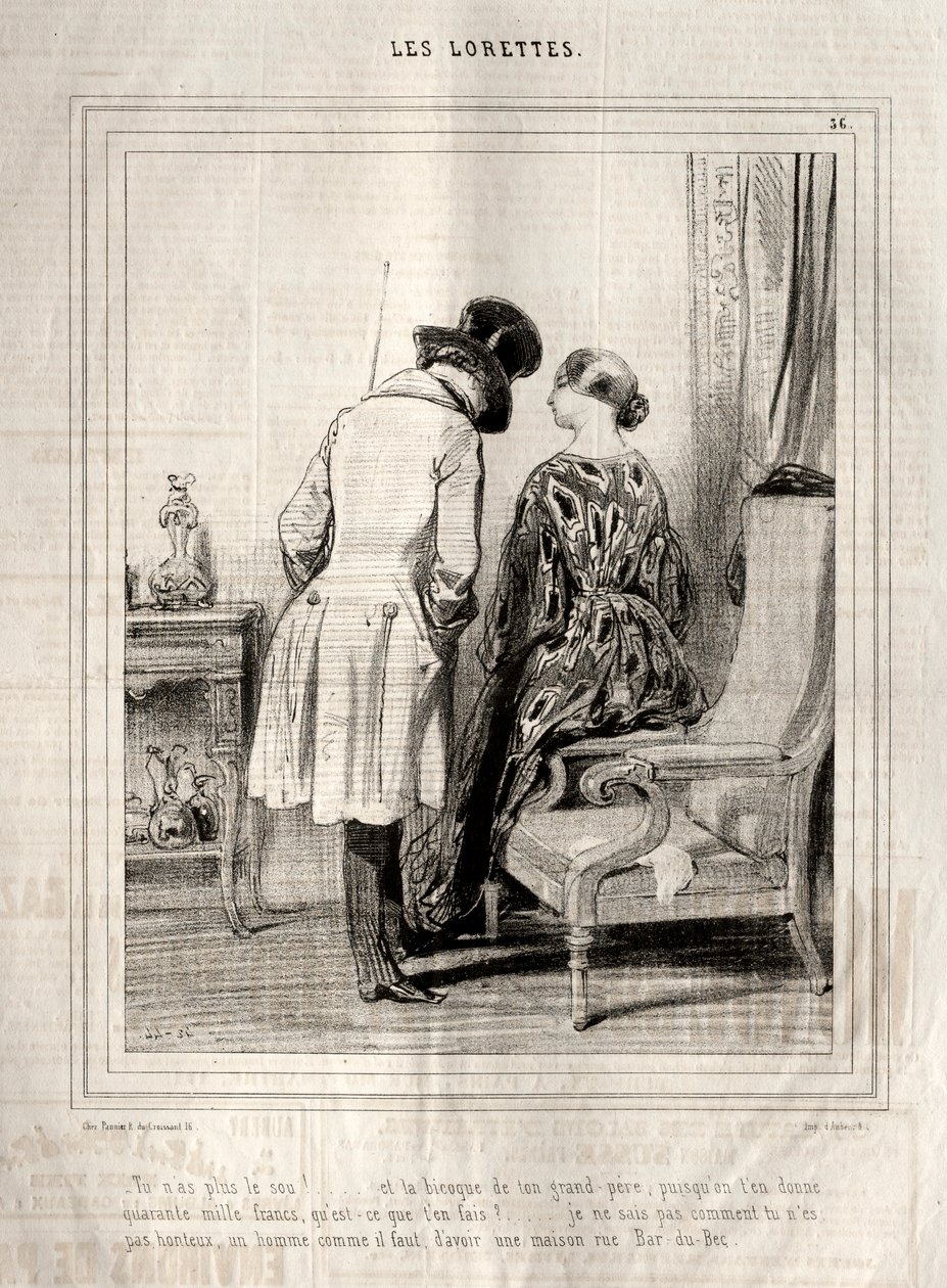 The Lorettes, 1842. tekijältä Paul Gavarni
