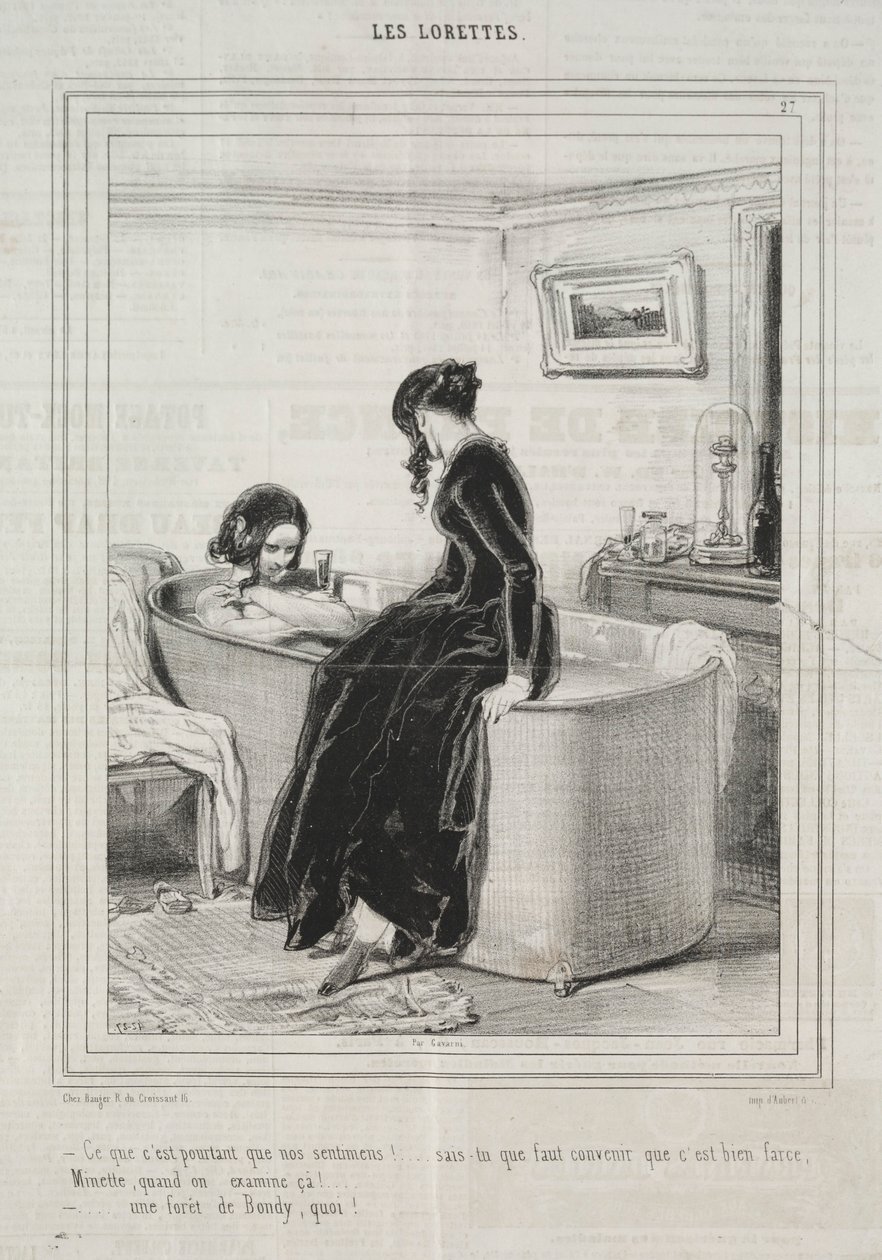 The Lorettes, 1842. tekijältä Paul Gavarni