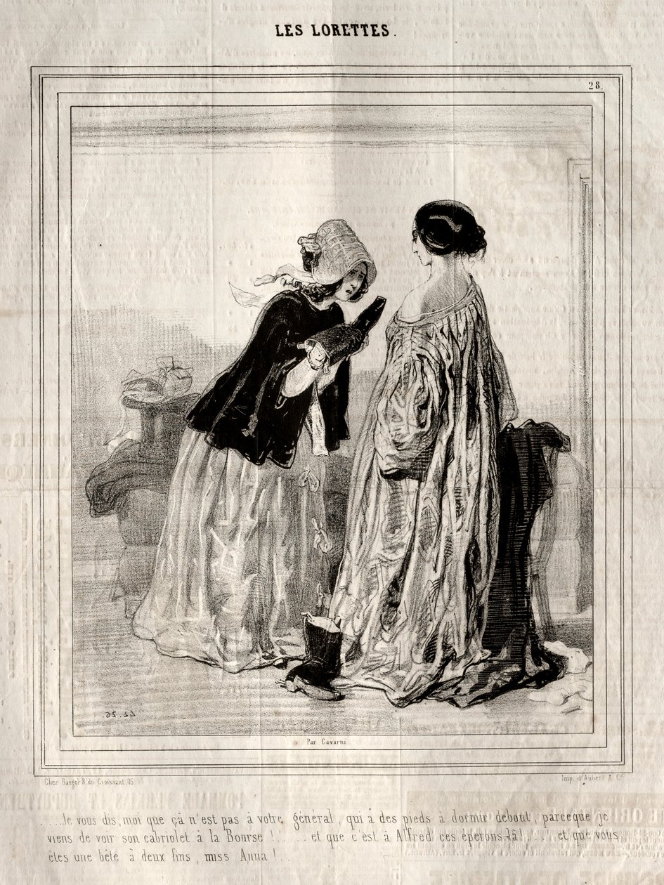The Lorettes, 1842. tekijältä Paul Gavarni