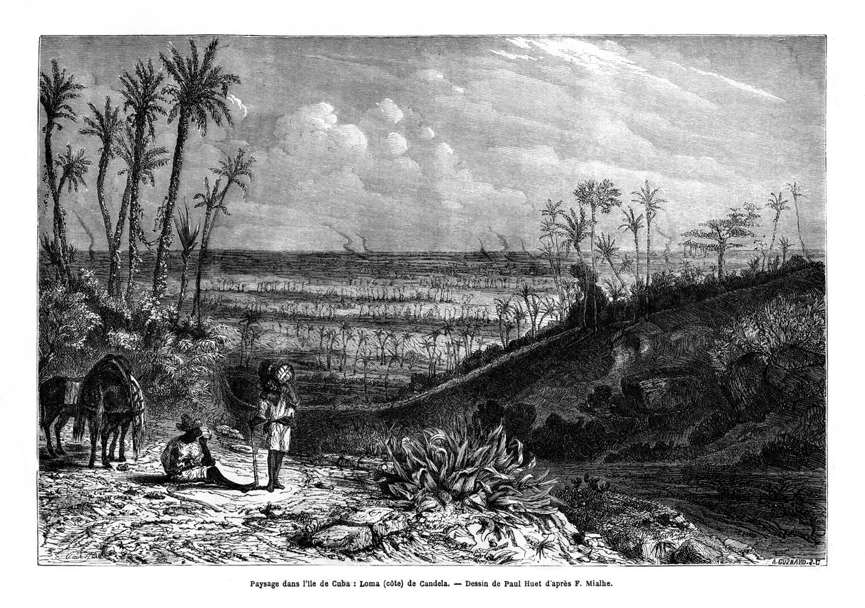 Maisema Kuuban saarella, 1859 tekijältä Paul Huet