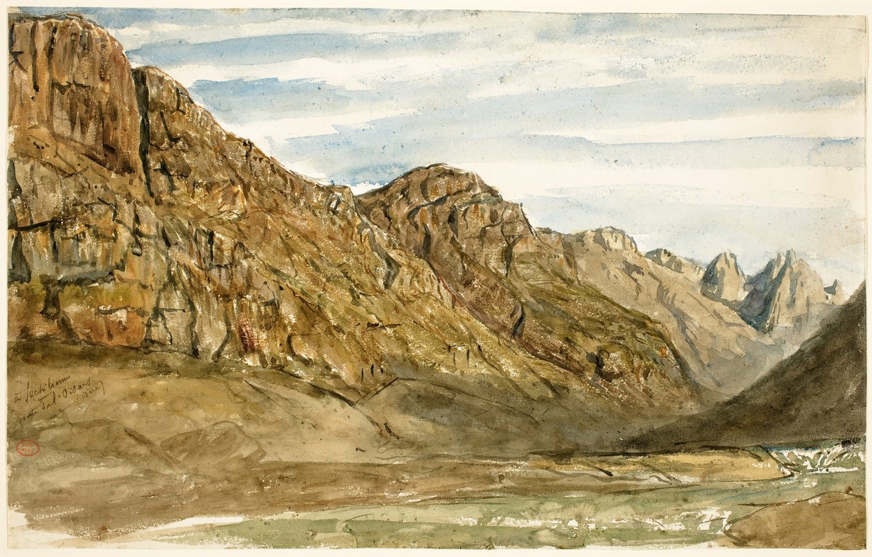 Rock Cliffs pitkin Romanche tekijältä Paul Huet