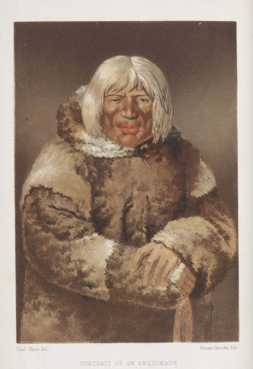 Eskimon muotokuva, pubi. 1859 tekijältä Paul Kane