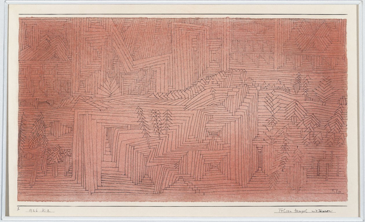 Templos do penhasco com Firsfinnish tekijältä Paul Klee