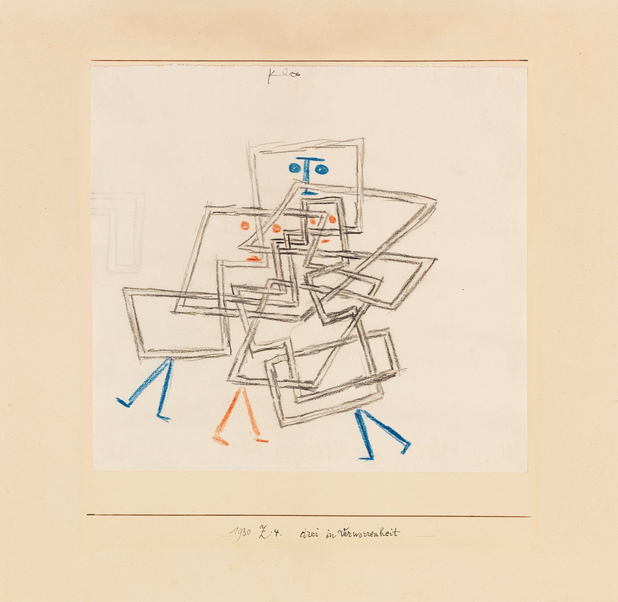 Kolme hämmennyksessä, 1930. tekijältä Paul Klee