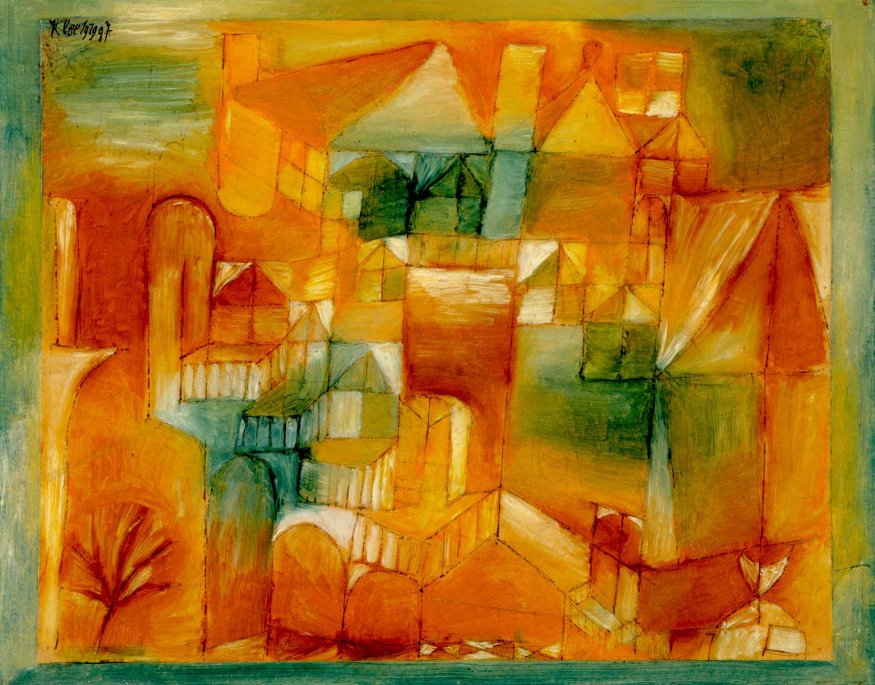 Julkisivu ruskeanvihreä, 1919. tekijältä Paul Klee