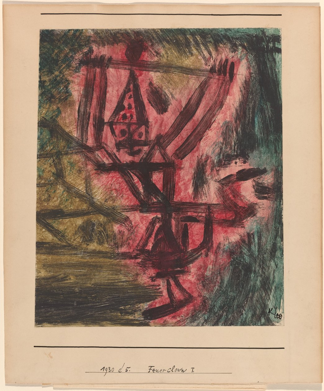 Feuer Clown I (Tulipelle) tekijältä Paul Klee