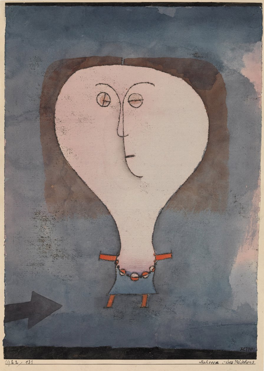 Tytön kauhu, 1922. tekijältä Paul Klee
