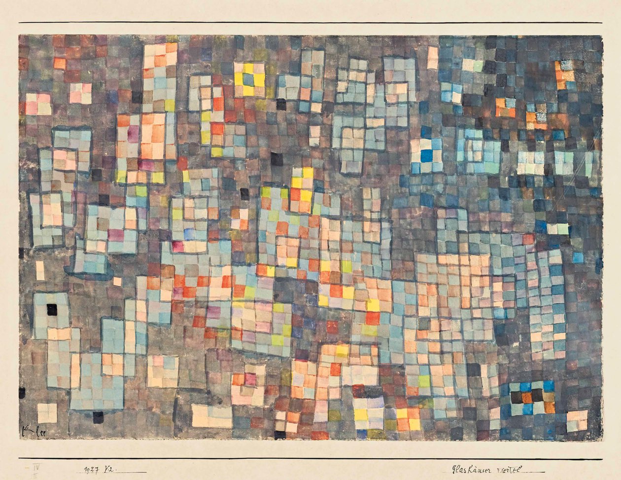 Kasvihuonekortteli, 1927. tekijältä Paul Klee