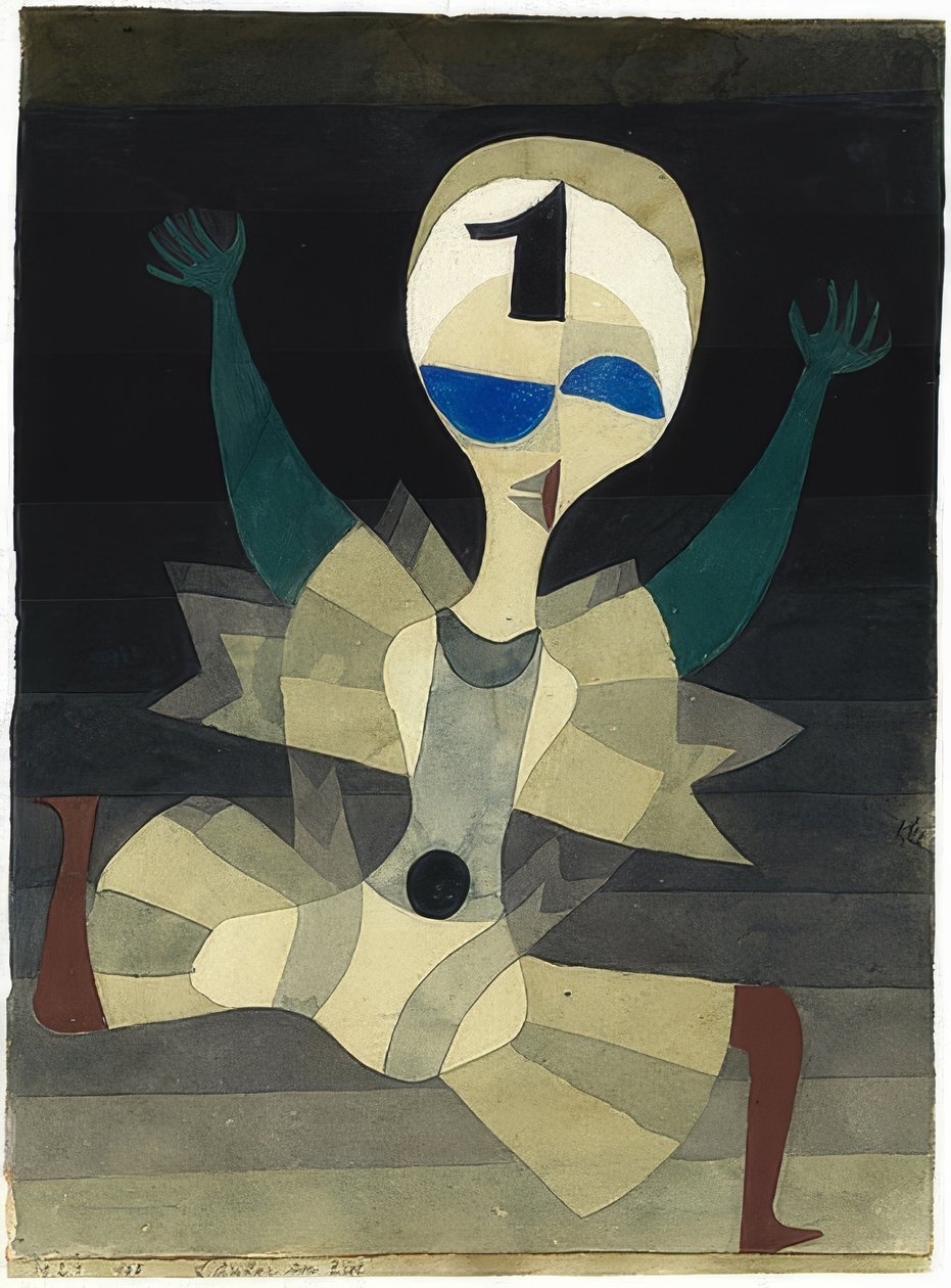 Juoksija maalissa. 1921 tekijältä Paul Klee