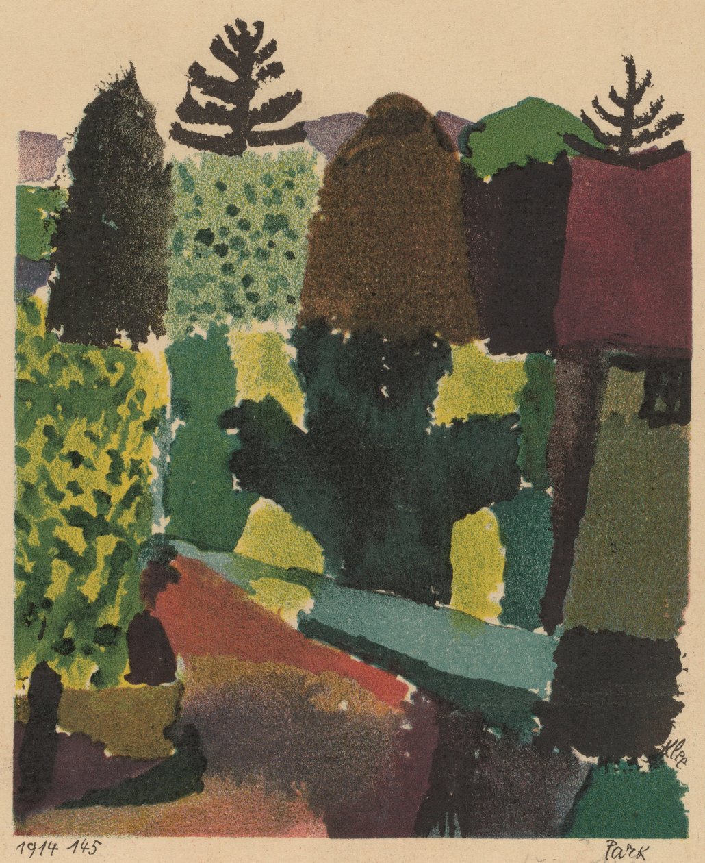 Puisto, 1920. tekijältä Paul Klee