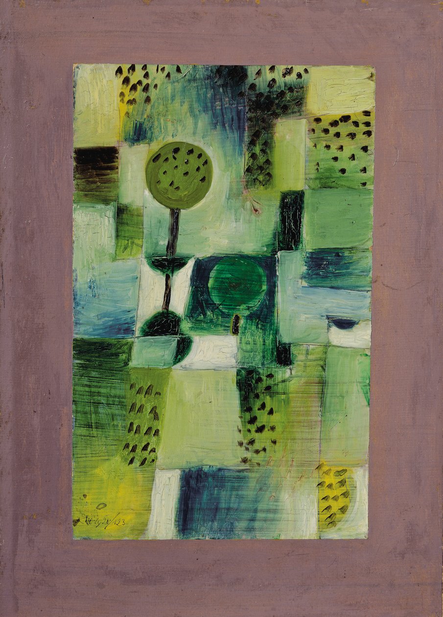 Park in the Rain; Puistokuva sateessa tekijältä Paul Klee