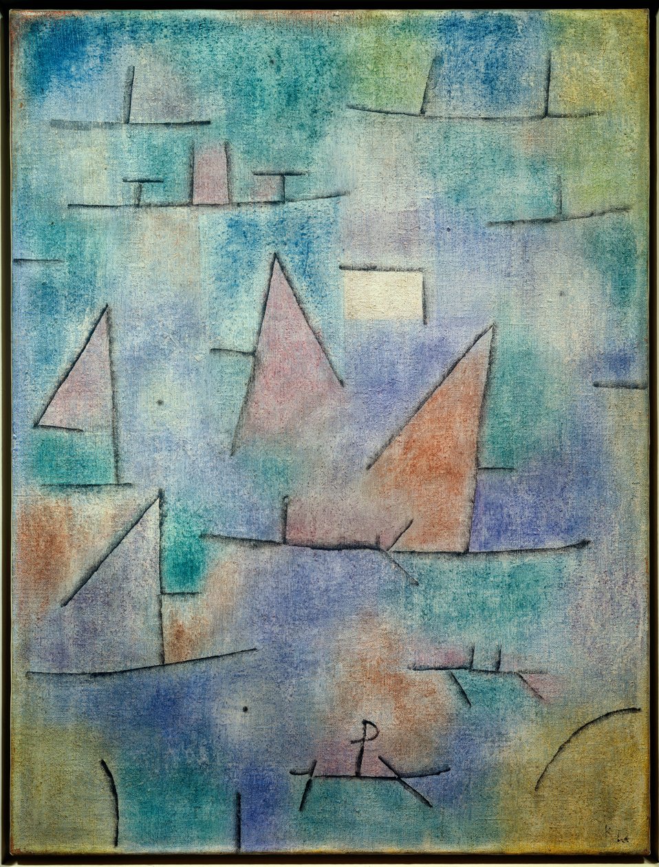 Satama ja purjeveneet tekijältä Paul Klee