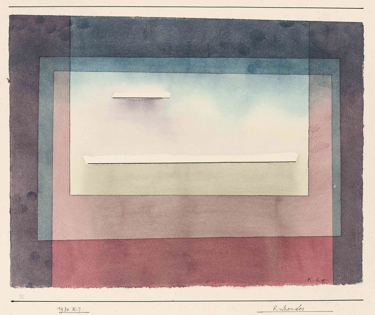 Lepotilassa, 1930. tekijältä Paul Klee