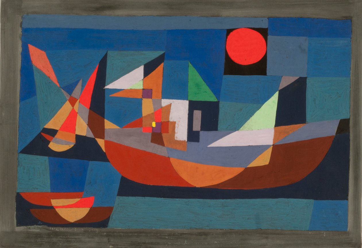 Laivat lepotilassa, 1927. tekijältä Paul Klee