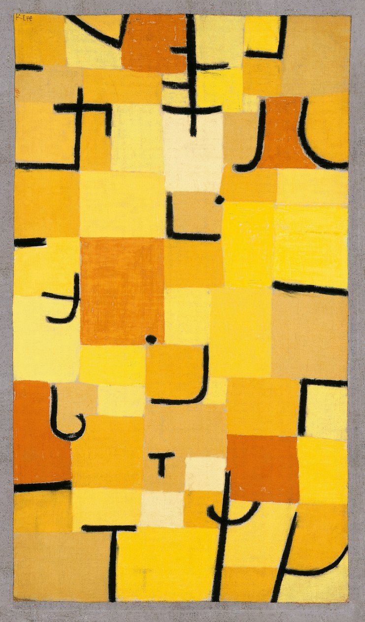Keltaiset kyltit, 1937. tekijältä Paul Klee