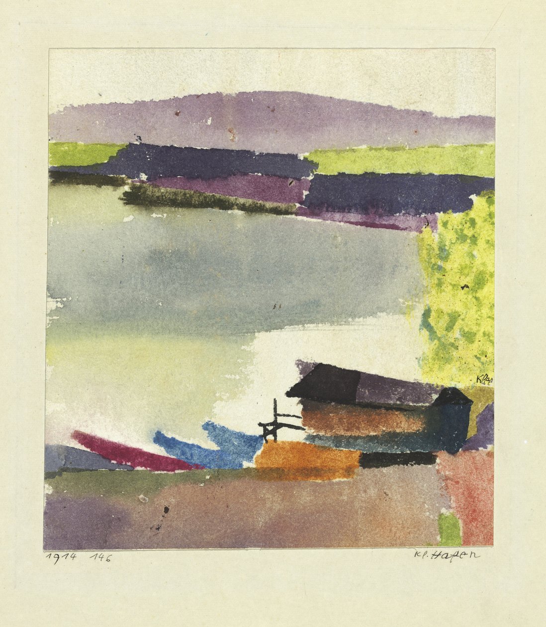 Pieni satama, 1914 tekijältä Paul Klee