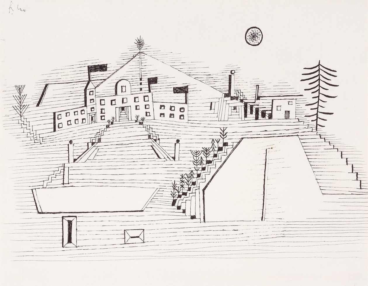 Kesäpalatsi Beridessa; Kesäpalatsi lähellä Beridea tekijältä Paul Klee