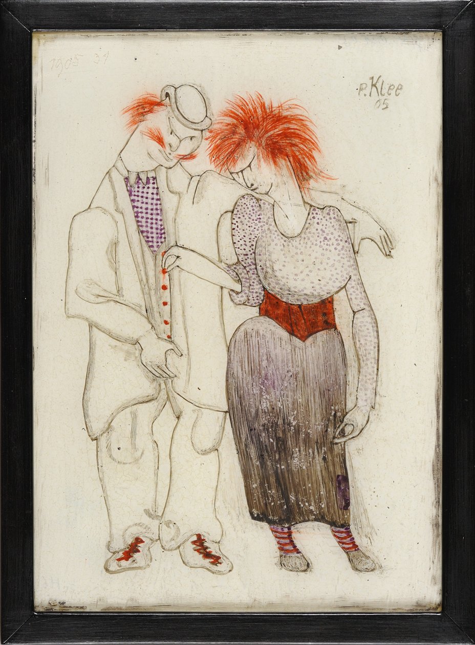 Verkommennes Paar Huono sukupuolipari, 1905. tekijältä Paul Klee