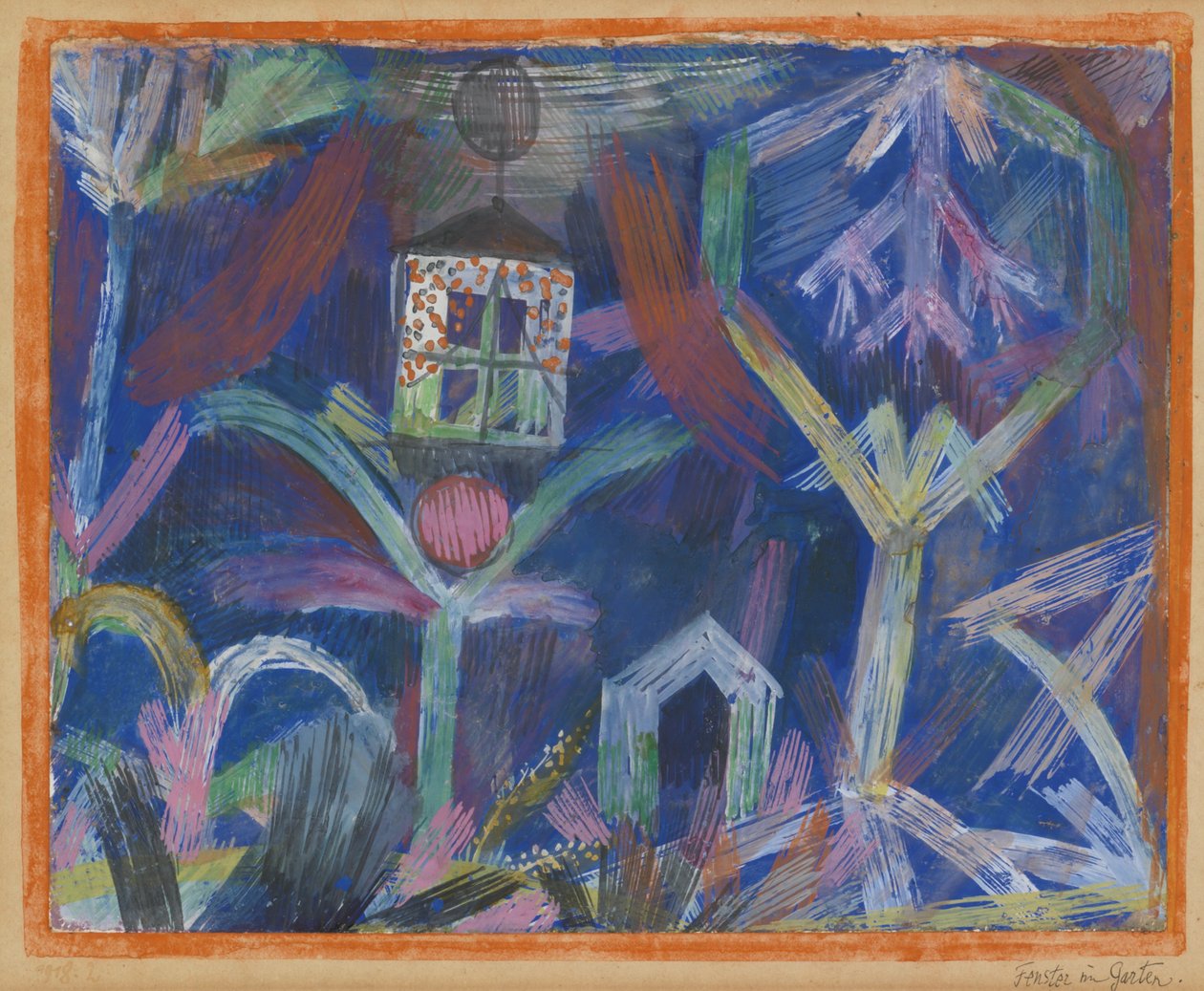 Ikkuna puutarhassa. tekijältä Paul Klee