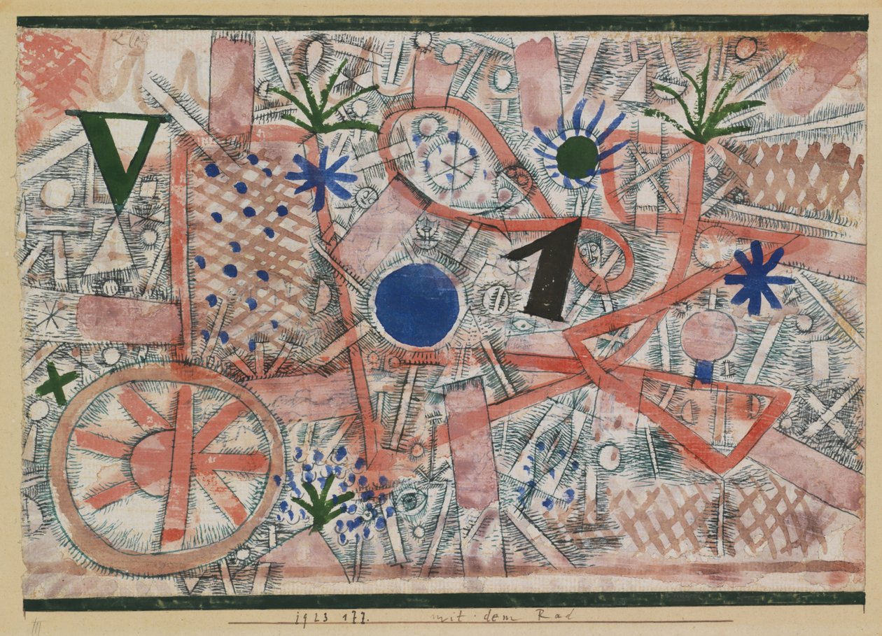 Pyörän kanssa. tekijältä Paul Klee