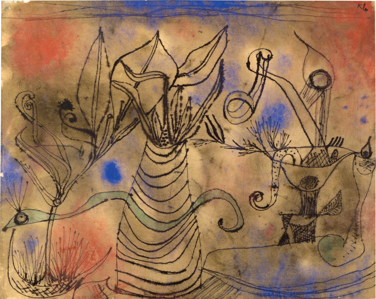 Käärmeen kanssa, 1924. tekijältä Paul Klee