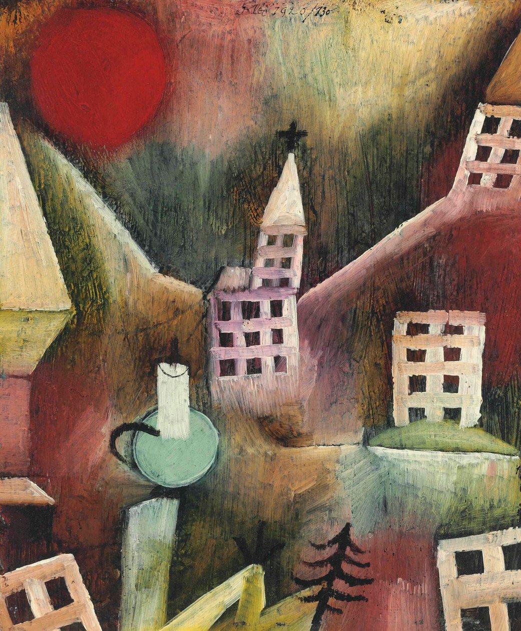 Tuhoutunut kylä, 1920. tekijältä Paul Klee