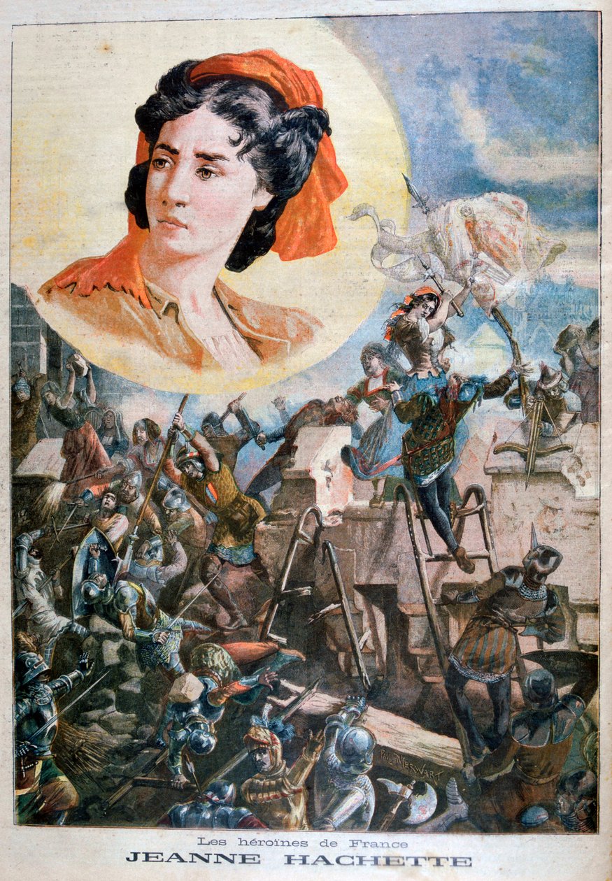 Jeanne Hachette, ranskalainen sankaritar, 1894 tekijältä Paul Merwart
