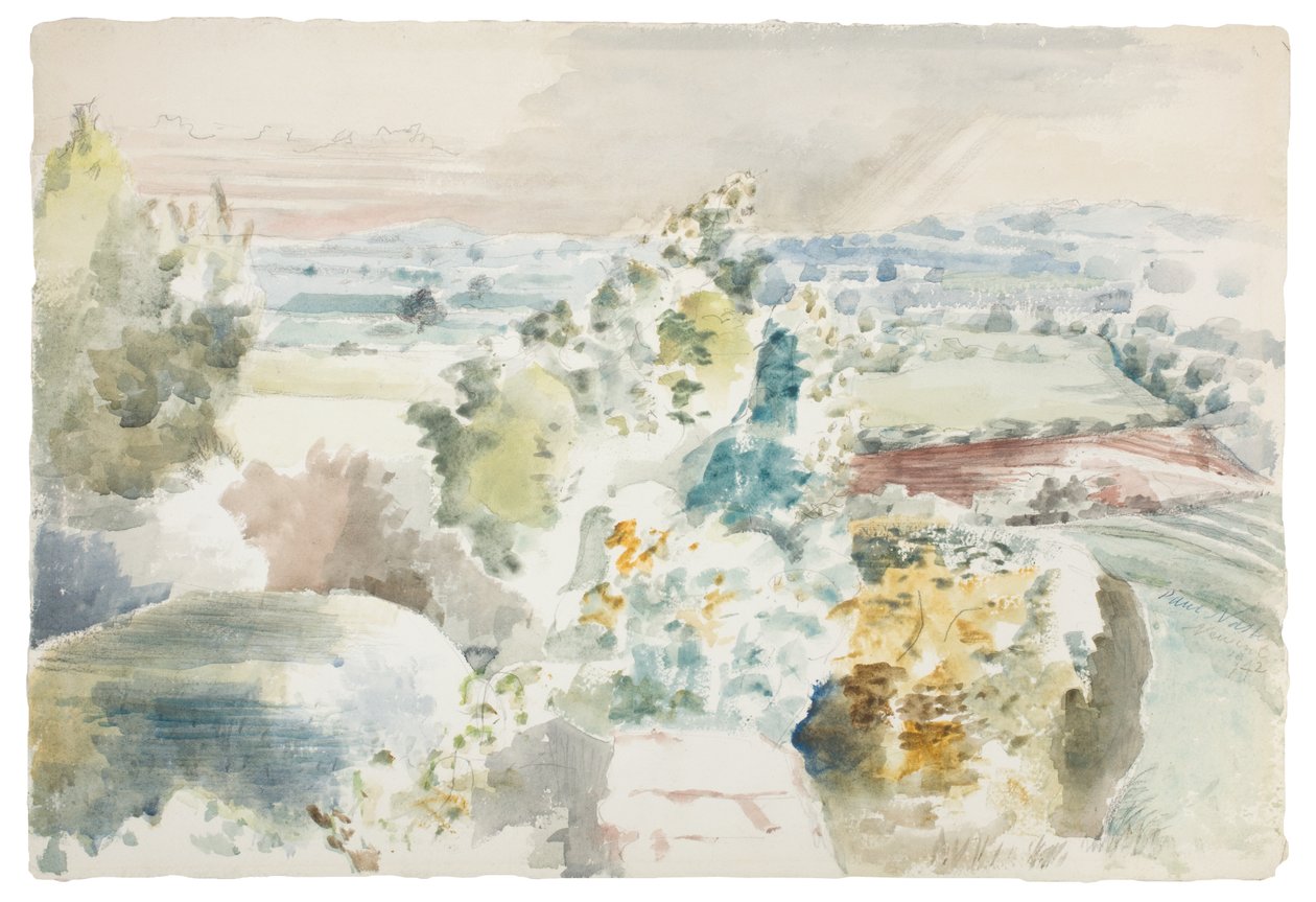 Maisema kohti Bredonia tekijältä Paul Nash