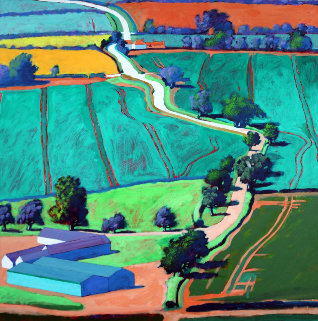 Lane II (akryyli aluksella) tekijältä Paul Powis