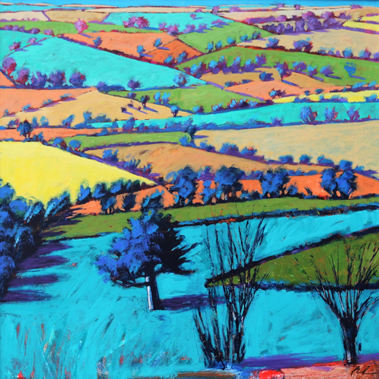 Teme Valley Summer II (akryyli aluksella) tekijältä Paul Powis