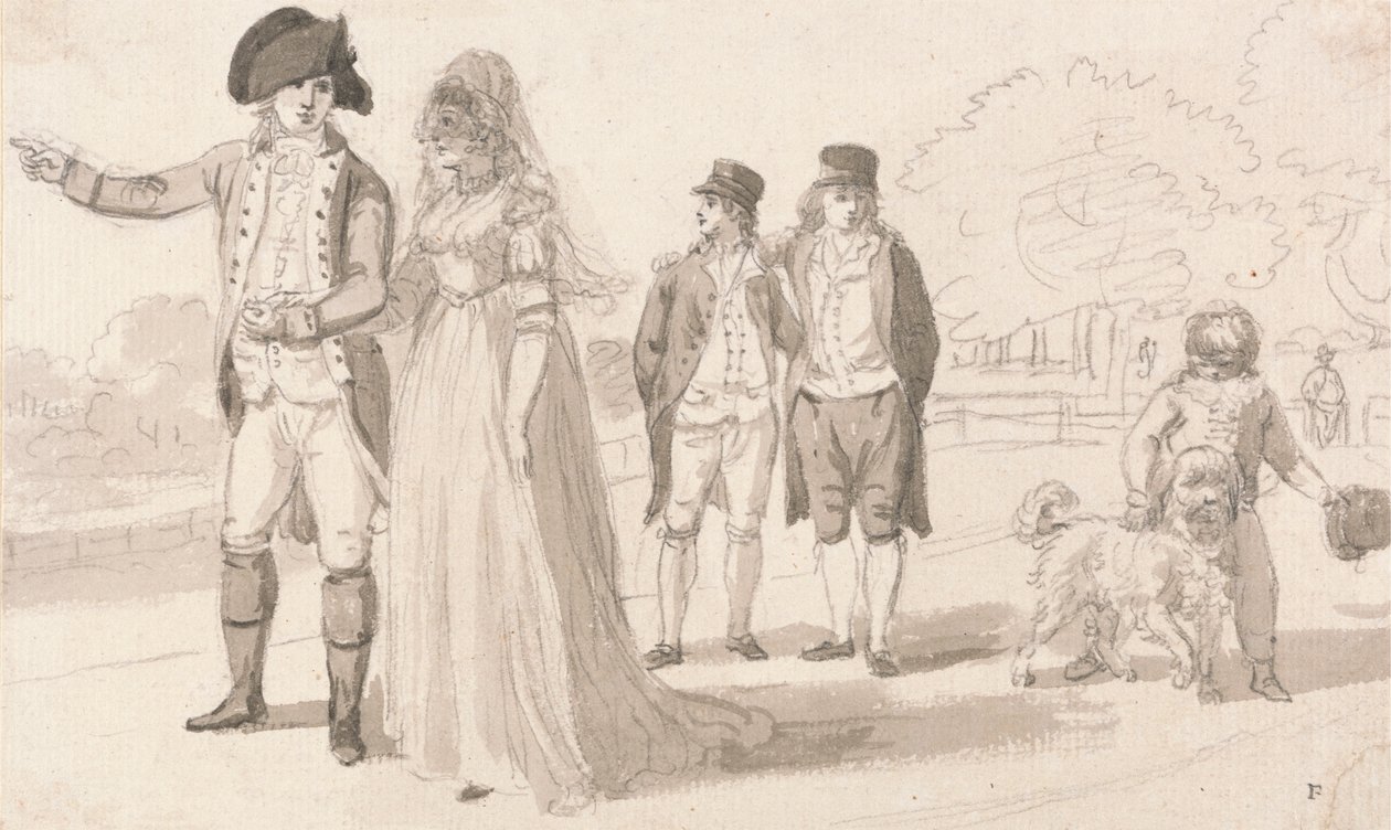 Perhe Hyde Parkissa tekijältä Paul Sandby