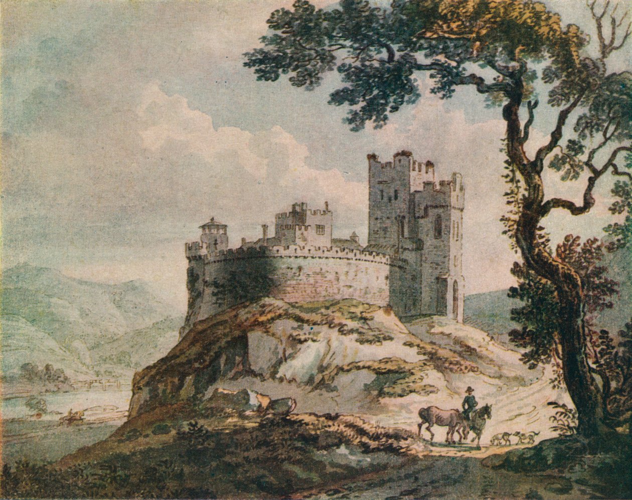 Vanha linna, v1764 tekijältä Paul Sandby