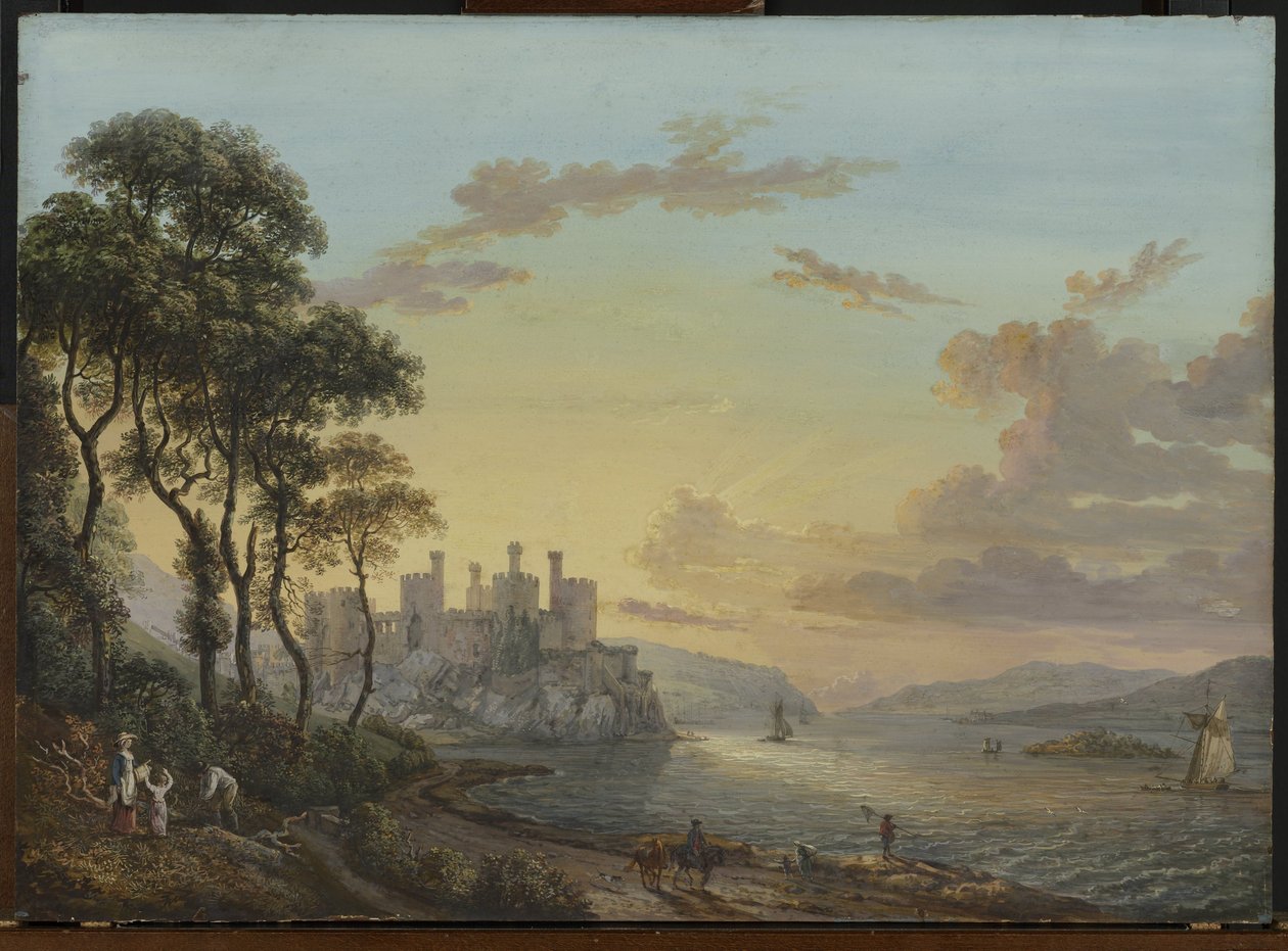 Näkymä Conwayn linnalle, Walesille tekijältä Paul Sandby
