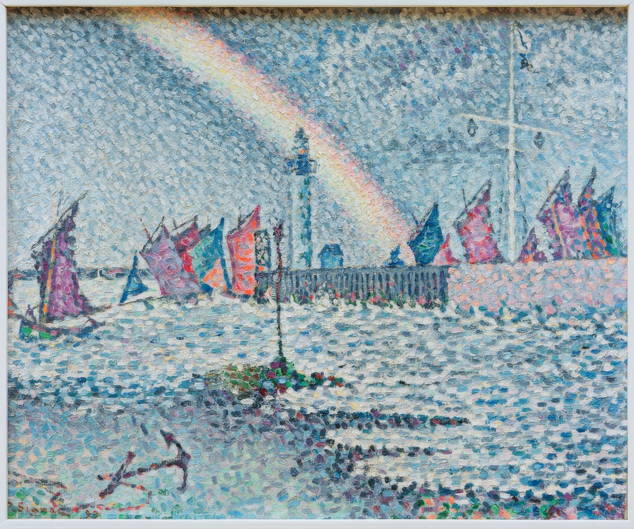 Sisäänkäynti Honfleurin satamaan tekijältä Paul Signac