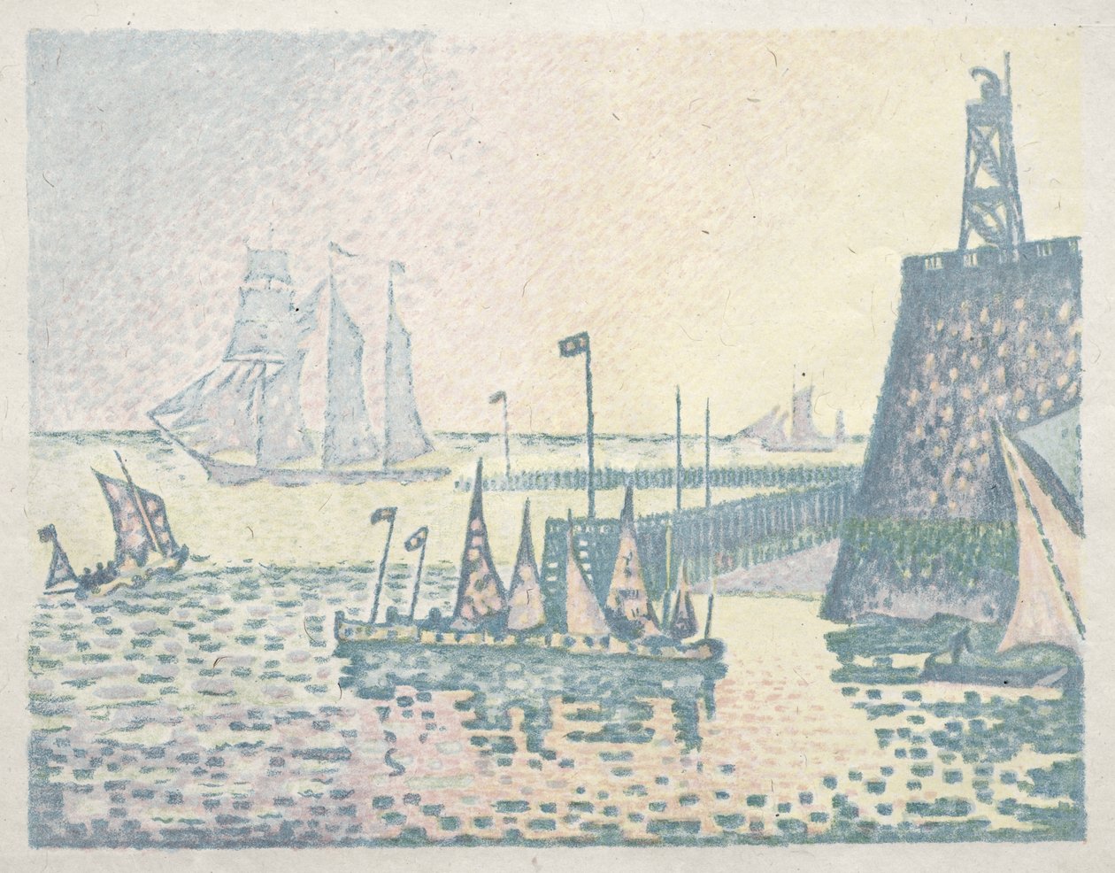 Ilta, Vlissingenin laituri tekijältä Paul Signac